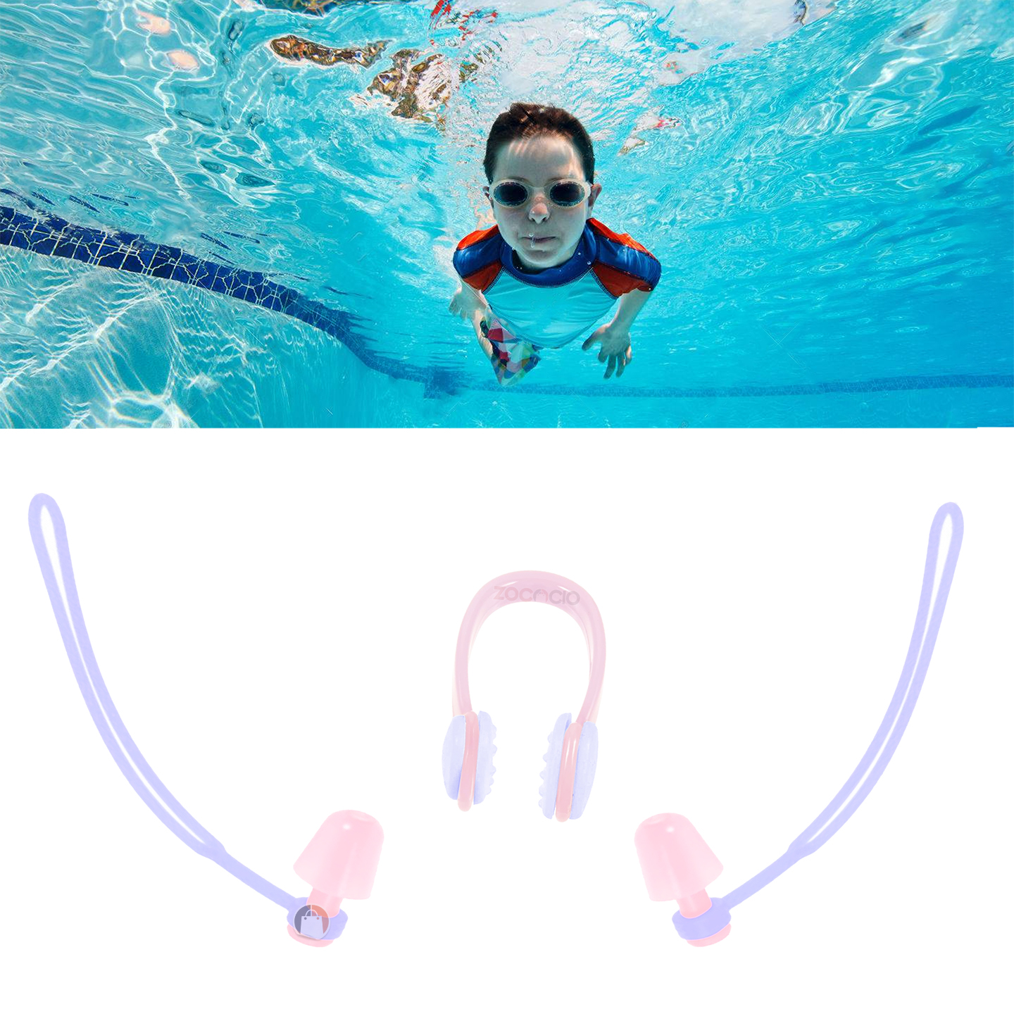 Miniatura 3 de Tapones Para Oídos Y Nariz Natación Sili